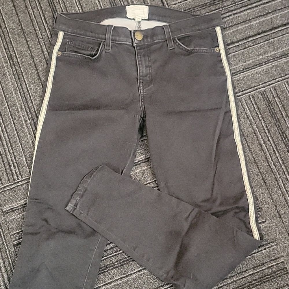 Current/Elliott Matte Black Tux Skinny Jeans, Size 30